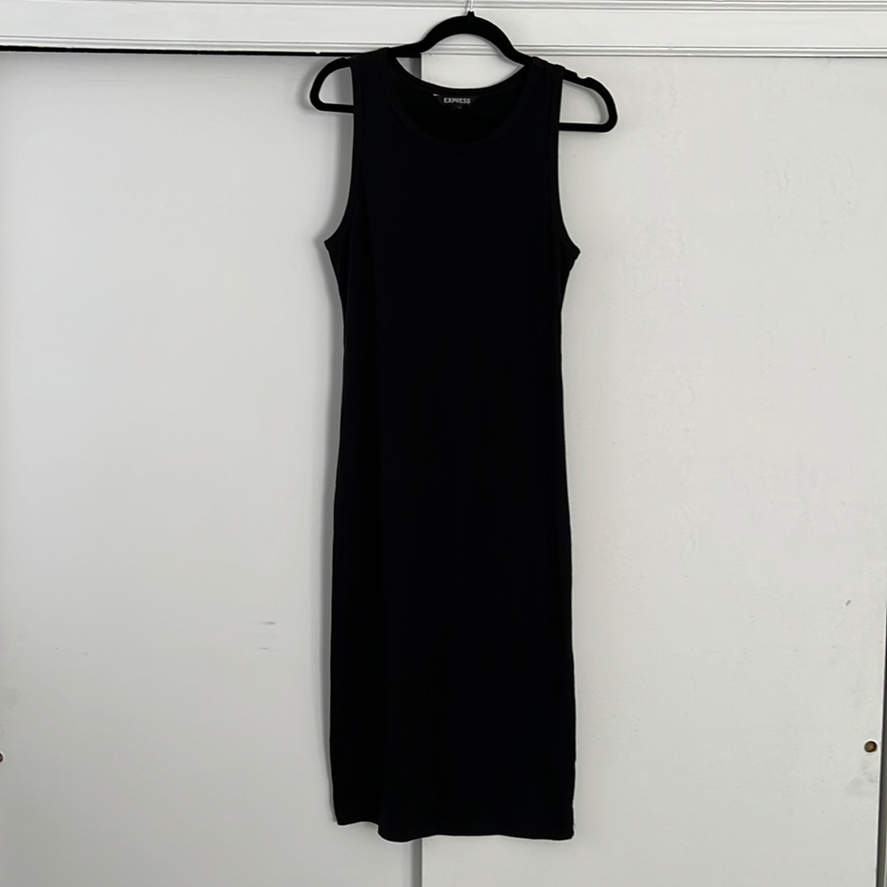 Express black midi cut out dress